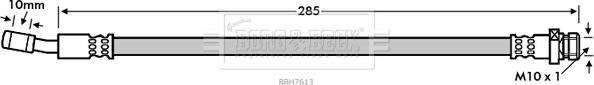 Borg & Beck BBH7613 - Flessibile del freno www.autoricambit.com