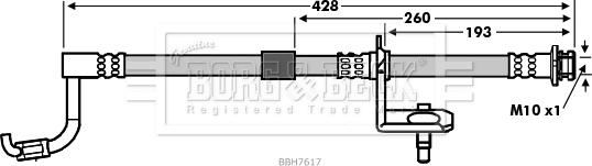 Borg & Beck BBH7617 - Flessibile del freno www.autoricambit.com