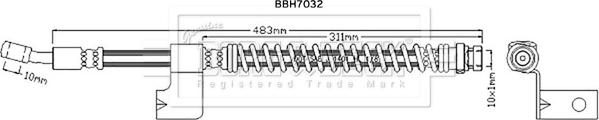 Borg & Beck BBH7032 - Flessibile del freno www.autoricambit.com