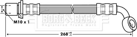 Borg & Beck BBH7284 - Flessibile del freno www.autoricambit.com