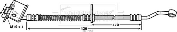 Borg & Beck BBH7758 - Flessibile del freno www.autoricambit.com