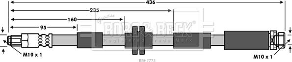 Borg & Beck BBH7773 - Flessibile del freno www.autoricambit.com