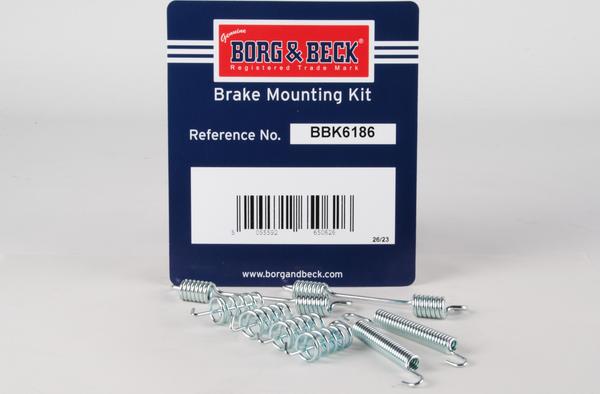 Borg & Beck BBK6186 - Kit accessori, Ganasce freno stazionamento www.autoricambit.com