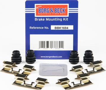 Borg & Beck BBK1694 - Kit accessori, Pastiglia freno www.autoricambit.com