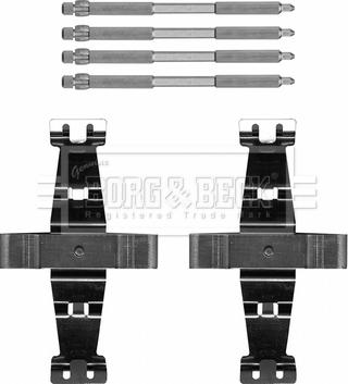 Borg & Beck BBK1643 - Kit accessori, Pastiglia freno www.autoricambit.com