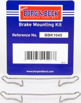 Borg & Beck BBK1045 - Kit accessori, Pastiglia freno www.autoricambit.com