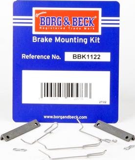 Borg & Beck BBK1122 - Kit accessori, Pastiglia freno www.autoricambit.com