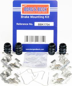 Borg & Beck BBK1704 - Kit accessori, Pastiglia freno www.autoricambit.com