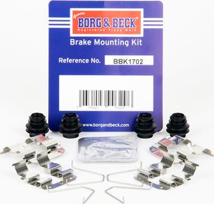 Borg & Beck BBK1702 - Kit accessori, Pastiglia freno www.autoricambit.com