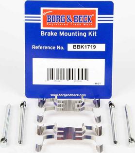 Borg & Beck BBK1719 - Kit accessori, Pastiglia freno www.autoricambit.com