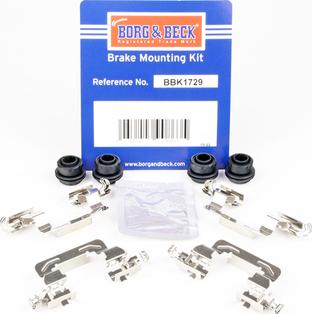 Borg & Beck BBK1729 - Kit accessori, Pastiglia freno www.autoricambit.com