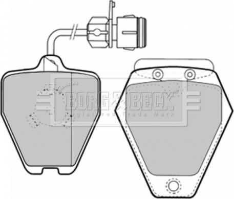 Borg & Beck BBP1577 - Kit pastiglie freno, Freno a disco www.autoricambit.com