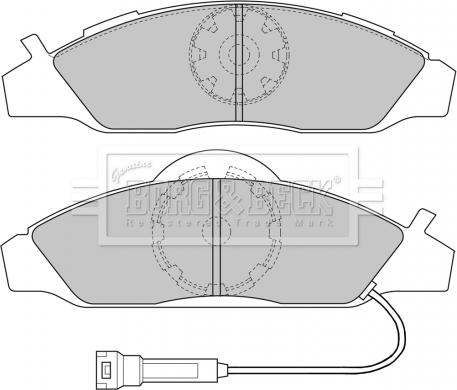 Borg & Beck BBP1633 - Kit pastiglie freno, Freno a disco www.autoricambit.com