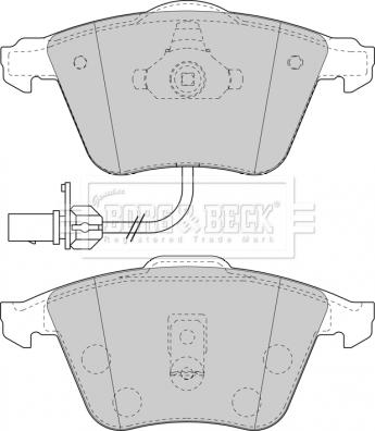 Borg & Beck BBP1841 - Kit pastiglie freno, Freno a disco www.autoricambit.com