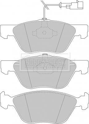 Borg & Beck BBP1396 - Kit pastiglie freno, Freno a disco www.autoricambit.com