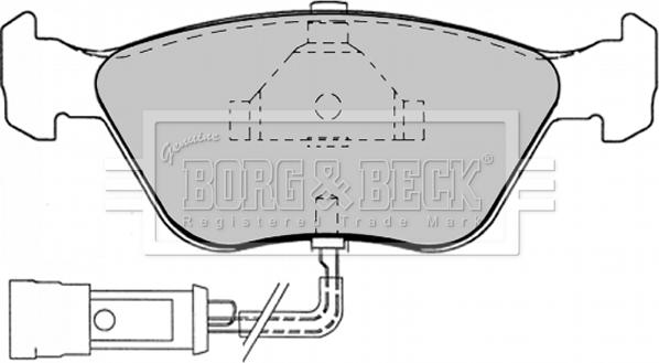 Borg & Beck BBP1343 - Kit pastiglie freno, Freno a disco www.autoricambit.com