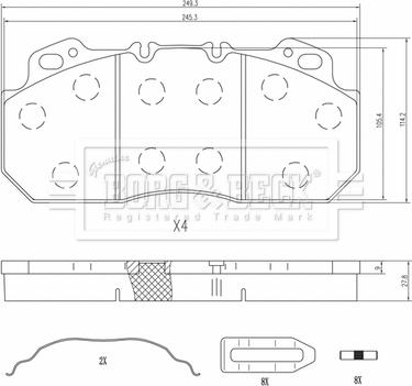 Borg & Beck BBP33012 - Kit pastiglie freno, Freno a disco www.autoricambit.com