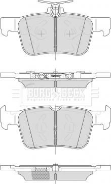 Borg & Beck BBP2505 - Kit pastiglie freno, Freno a disco www.autoricambit.com