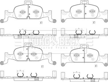 Borg & Beck BBP2602 - Kit pastiglie freno, Freno a disco www.autoricambit.com