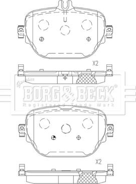 Borg & Beck BBP2685 - Kit pastiglie freno, Freno a disco www.autoricambit.com