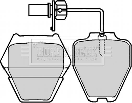 Borg & Beck BBP2199 - Kit pastiglie freno, Freno a disco www.autoricambit.com