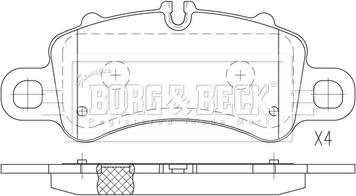 Borg & Beck BBP2803 - Kit pastiglie freno, Freno a disco www.autoricambit.com