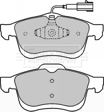 Borg & Beck BBP2250 - Kit pastiglie freno, Freno a disco www.autoricambit.com