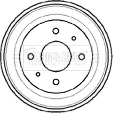 Borg & Beck BBR7008 - Tamburo freno www.autoricambit.com