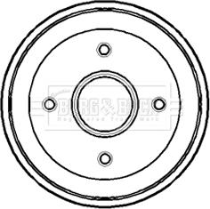 Borg & Beck BBR7080 - Tamburo freno www.autoricambit.com