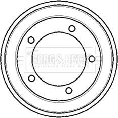 Borg & Beck BBR7083 - Tamburo freno www.autoricambit.com