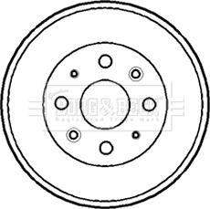 Borg & Beck BBR7158 - Tamburo freno www.autoricambit.com