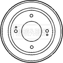 Borg & Beck BBR7152 - Tamburo freno www.autoricambit.com