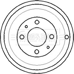 Borg & Beck BBR7109 - Tamburo freno www.autoricambit.com