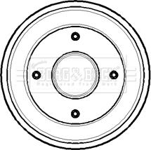 Borg & Beck BBR7105 - Tamburo freno www.autoricambit.com