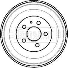 Borg & Beck BBR7100 - Tamburo freno www.autoricambit.com