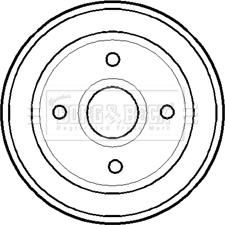 Borg & Beck BBR7115 - Tamburo freno www.autoricambit.com