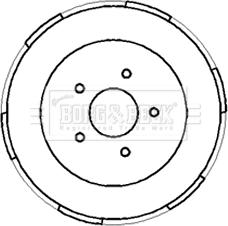 Borg & Beck BBR7186 - Tamburo freno www.autoricambit.com