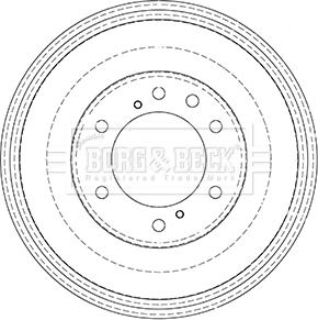 Borg & Beck BBR7245 - Tamburo freno www.autoricambit.com