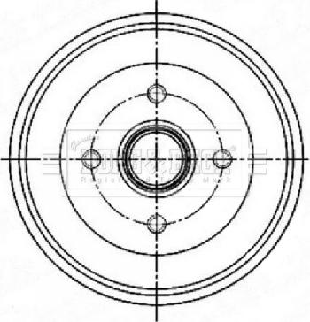 Borg & Beck BBR7255 - Tamburo freno www.autoricambit.com