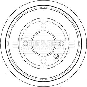 Borg & Beck BBR7256 - Tamburo freno www.autoricambit.com