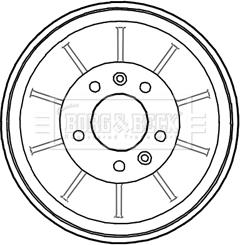 Borg & Beck BBR7203 - Tamburo freno www.autoricambit.com