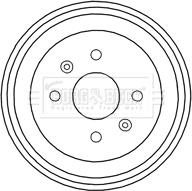 Borg & Beck BBR7213 - Tamburo freno www.autoricambit.com