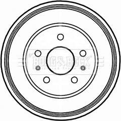 Borg & Beck BBR7212 - Tamburo freno www.autoricambit.com