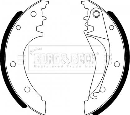 Borg & Beck BBS6494 - Kit ganasce, Freno stazionamento www.autoricambit.com