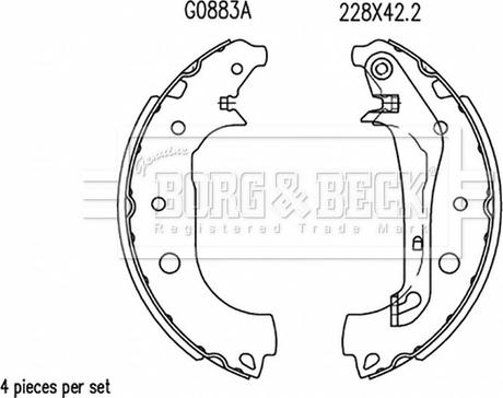 Borg & Beck BBS6515 - Kit freno, freni a tamburo www.autoricambit.com