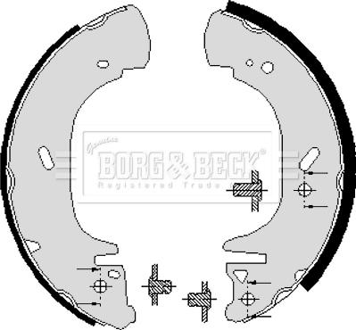 Borg & Beck BBS6190 - Kit freno, freni a tamburo www.autoricambit.com