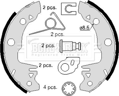 Borg & Beck BBS6123 - Kit freno, freni a tamburo www.autoricambit.com