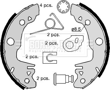 Borg & Beck BBS6127 - Kit freno, freni a tamburo www.autoricambit.com