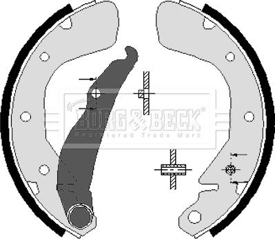 Borg & Beck BBS6222 - Kit freno, freni a tamburo www.autoricambit.com