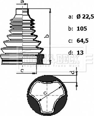 Borg & Beck BCB6434 - Cuffia, Semiasse www.autoricambit.com